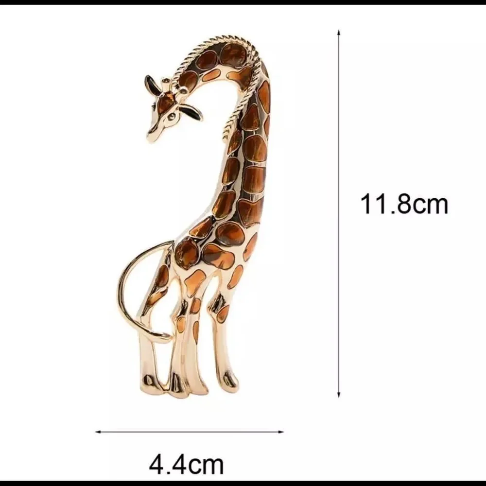 GIRAFFE, ENAMEL, BROOCH OR NECKLACE‎